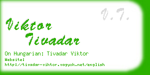 viktor tivadar business card